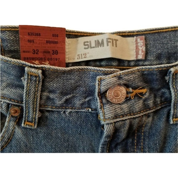 Levi's 512 Slim Fit Jeans Stretch Men's Size 32 X 30‎ NWT Blue - Picture 3 of 5